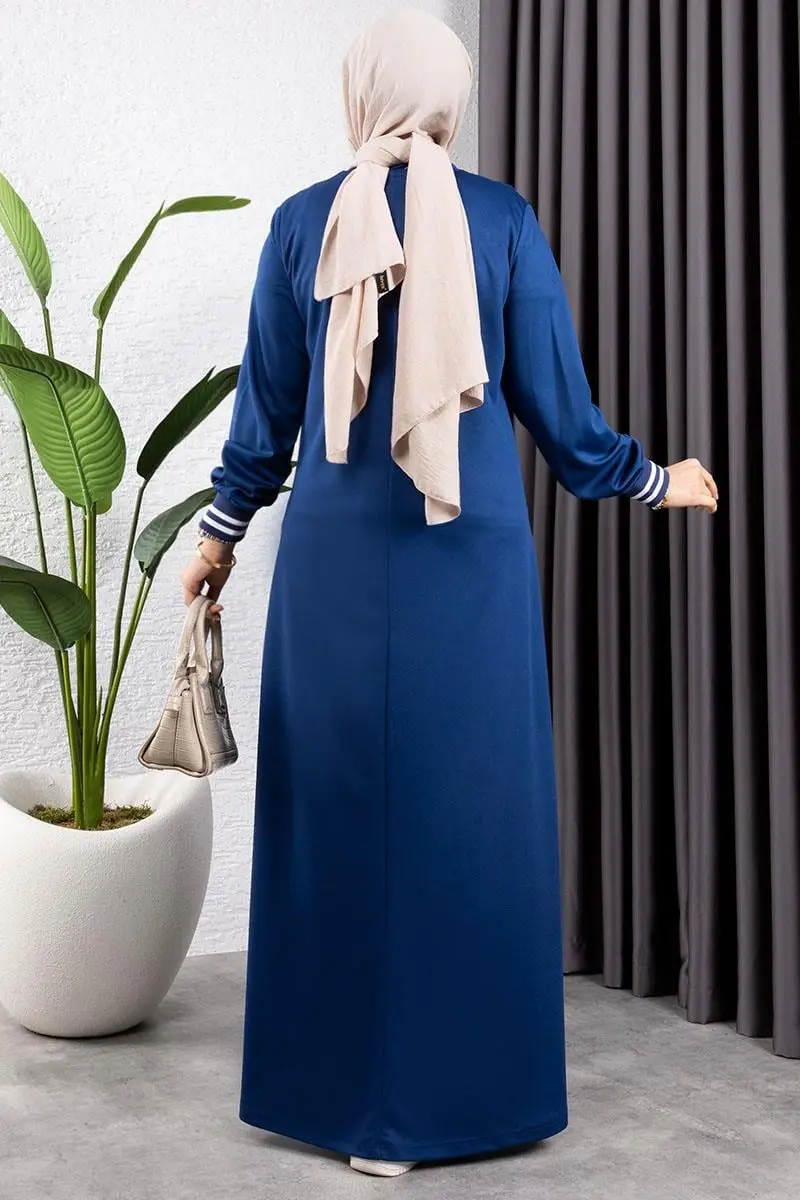 Ribbed Printed Dress-detail