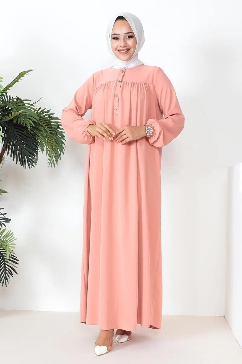 Robalı Aerobin Elbise Gül Kurusu-detail