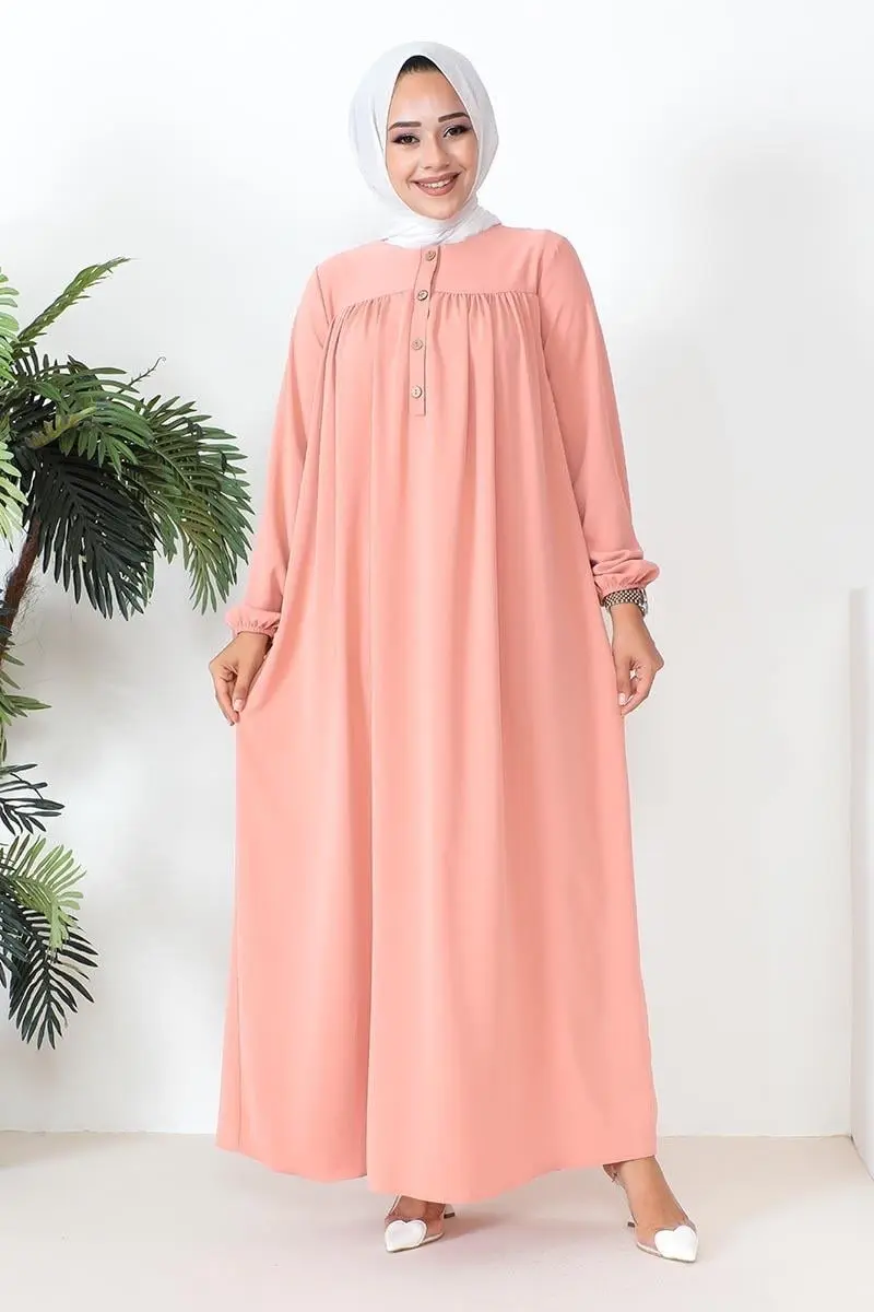 Robalı Aerobin Elbise Gül Kurusu-detail