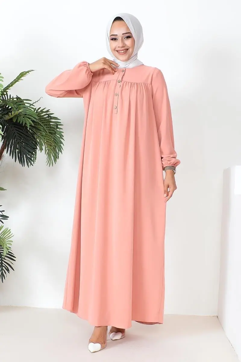 Robalı Aerobin Elbise Gül Kurusu-detail