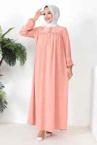 Robalı Aerobin Elbise Gül Kurusu