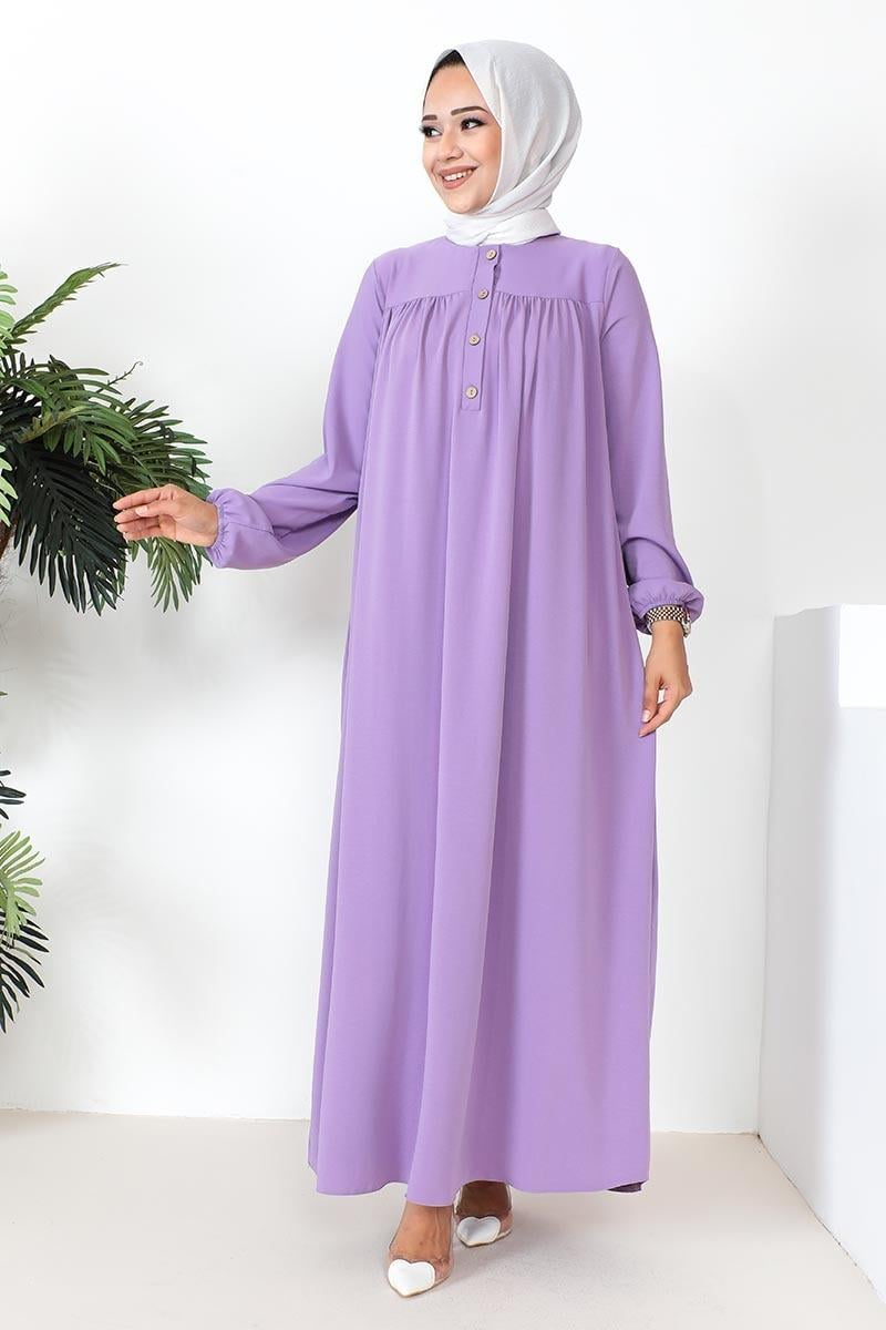 Robalı Aerobin Elbise Lila