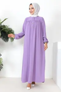 Robalı Aerobin Elbise Lila