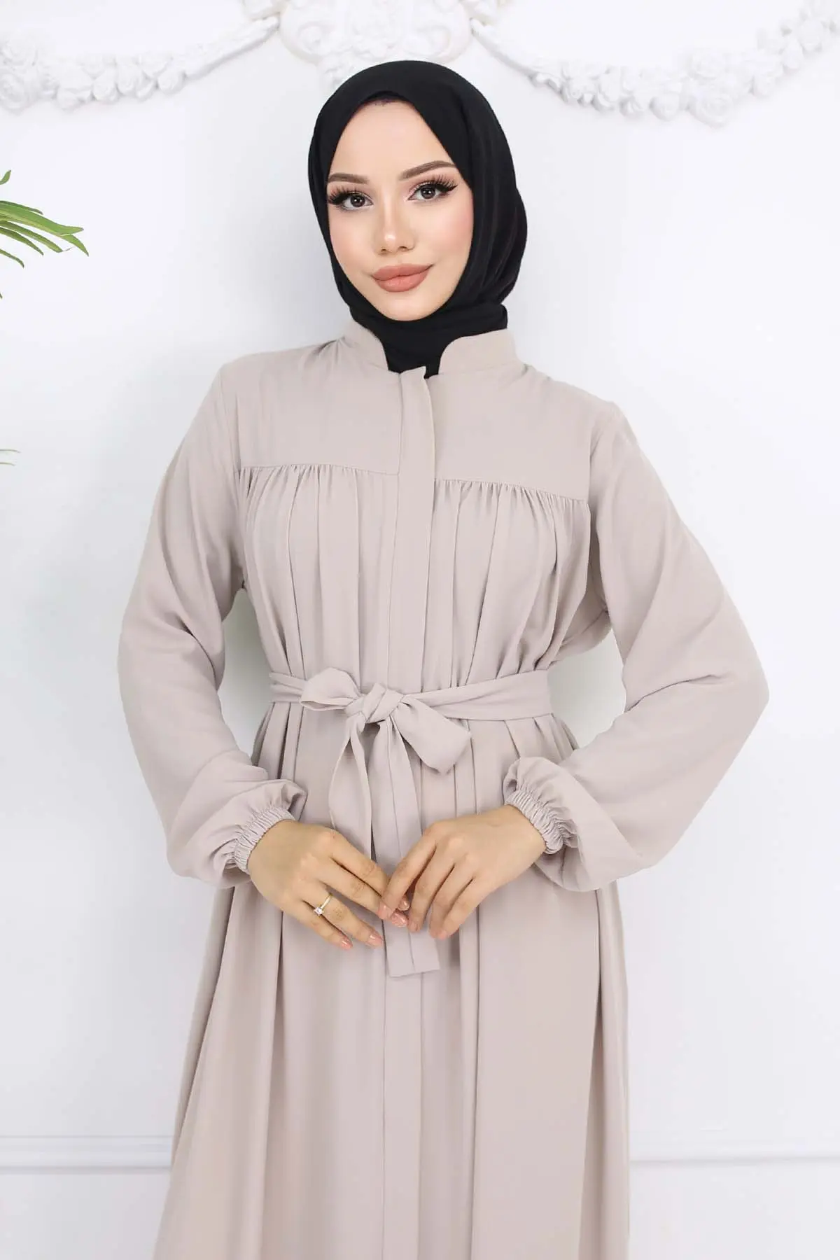 Robe Belted Abaya-detail