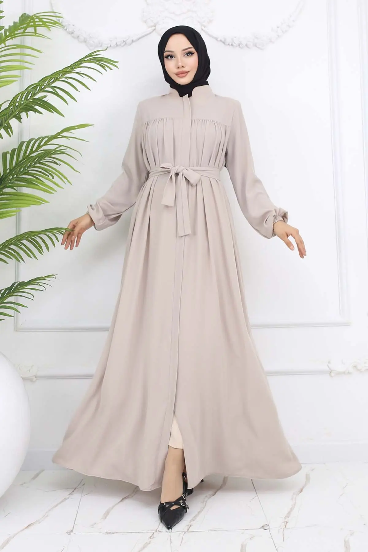 Robe Belted Abaya-detail