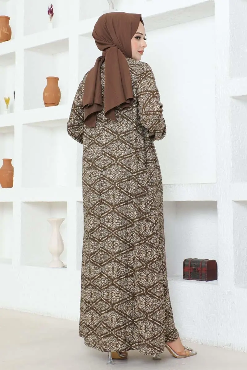 Robalı Viskon Elbise-detail