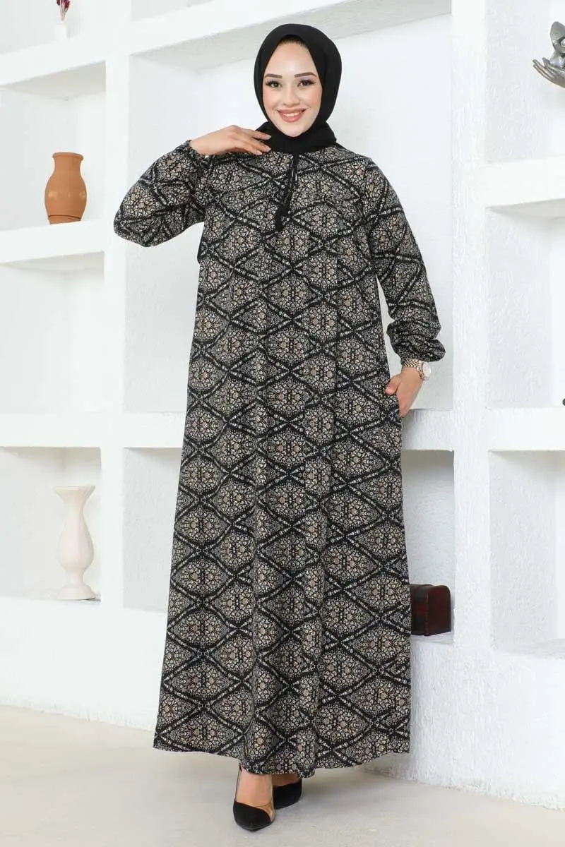 Robed Viscose Dress-detail