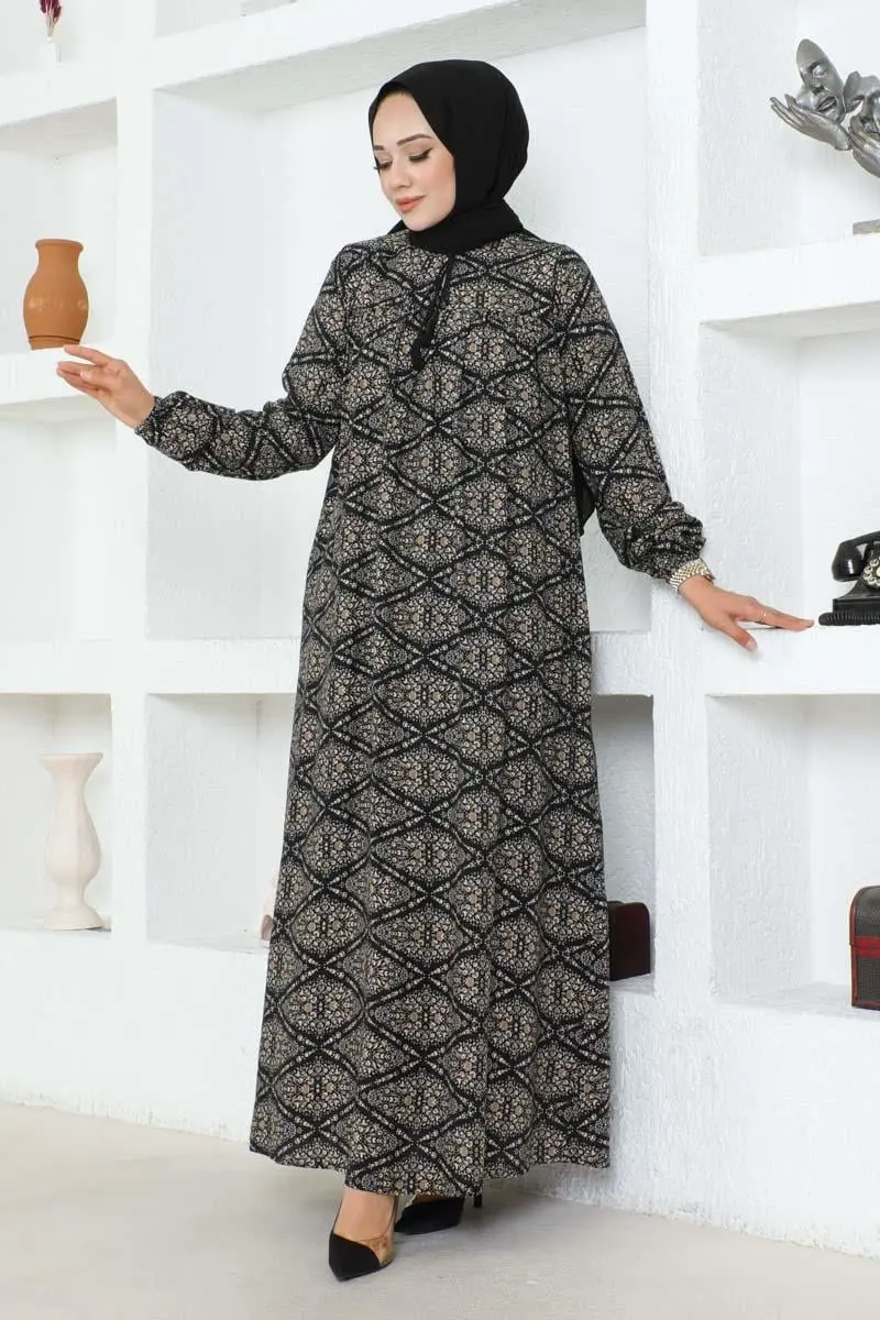 Robed Viscose Dress-detail