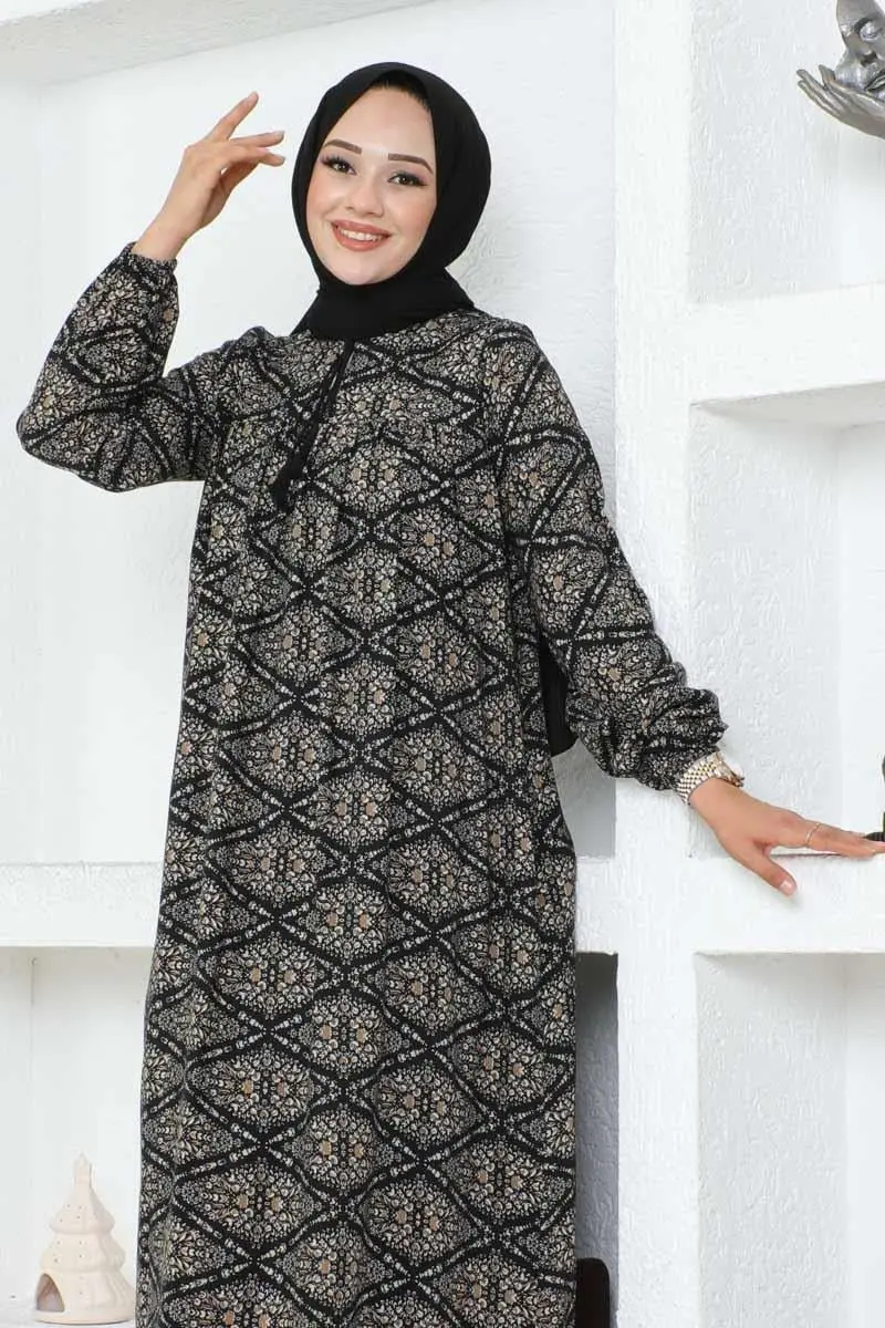 Robed Viscose Dress-detail