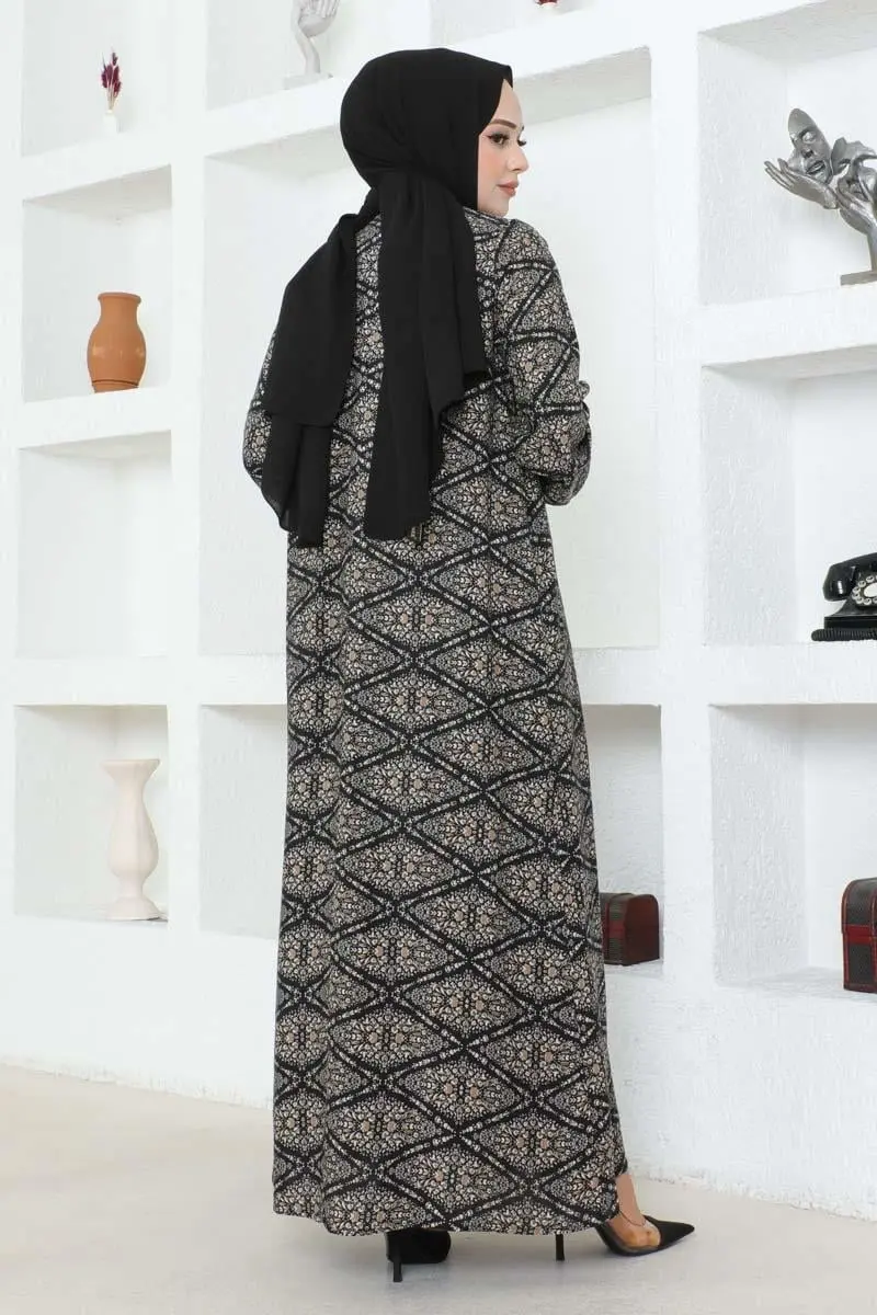 Robed Viscose Dress-detail