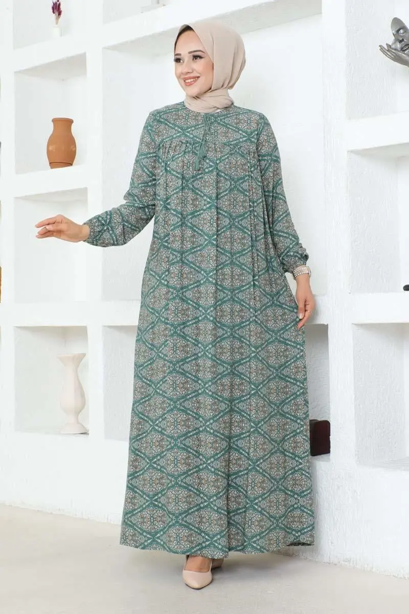 Robed Viscose Dress-detail