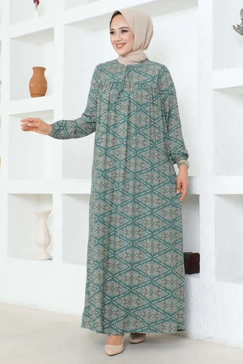 Robed Viscose Dress-detail