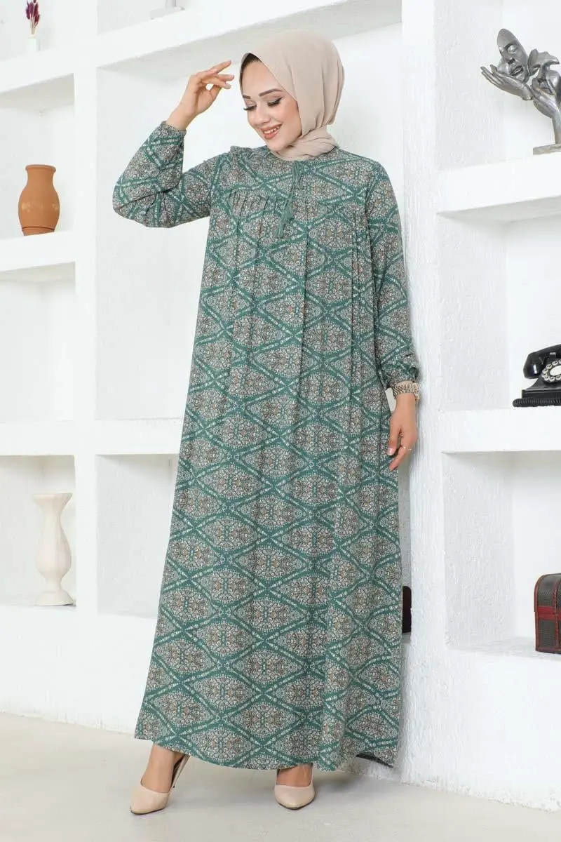 Robed Viscose Dress-detail