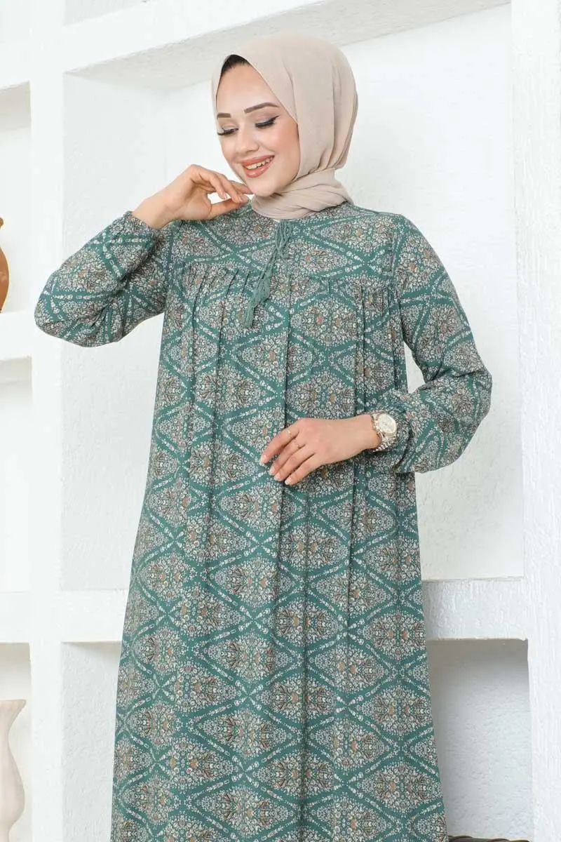 Robed Viscose Dress-detail