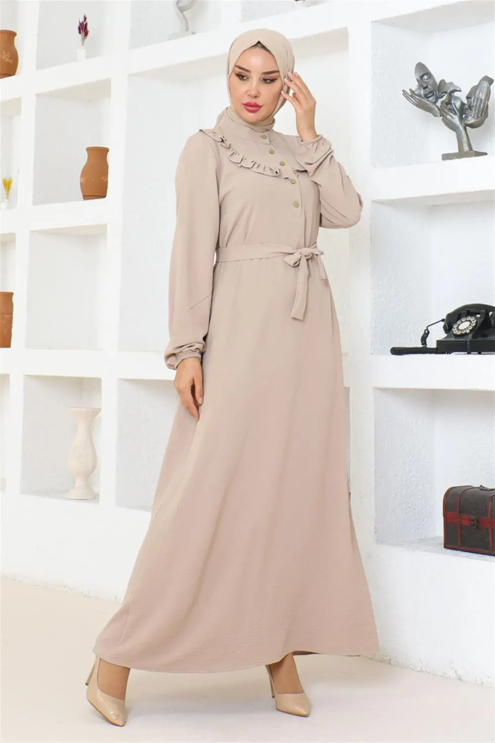 Rose Fırfırlı Aerobin Elbise-detail