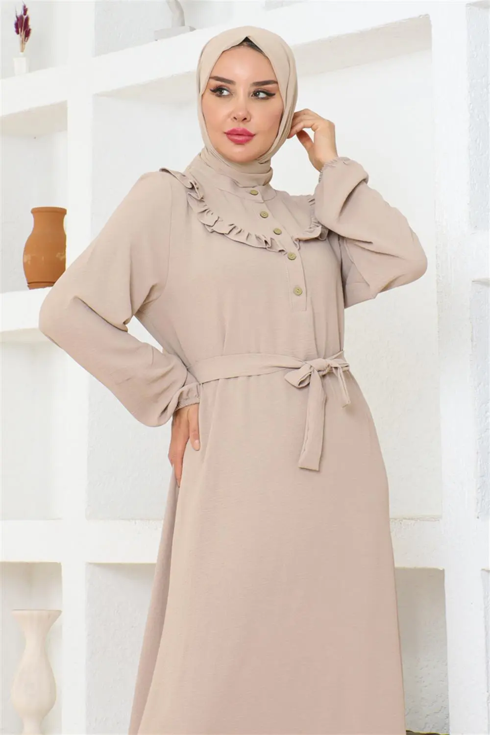 Rose Fırfırlı Aerobin Elbise-detail