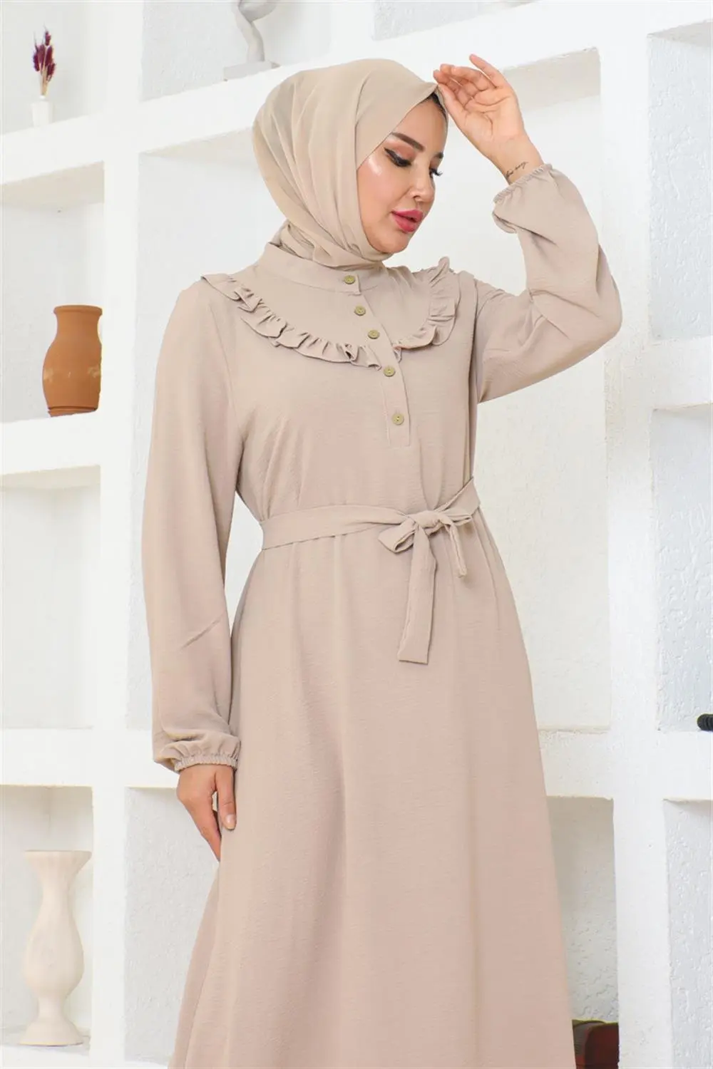 Rose Fırfırlı Aerobin Elbise-detail