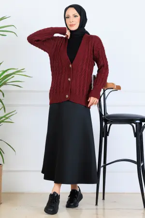 Saç Örgü Kısa Triko Hırka