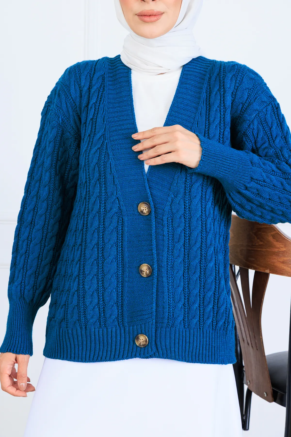 Hair Knit Short Knitwear Cardigan-detail