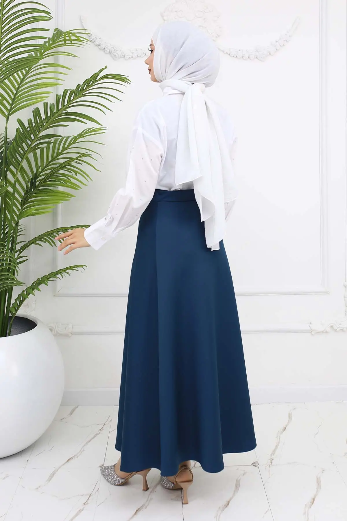 Scuba Kloş Etek Petrol 212-detail