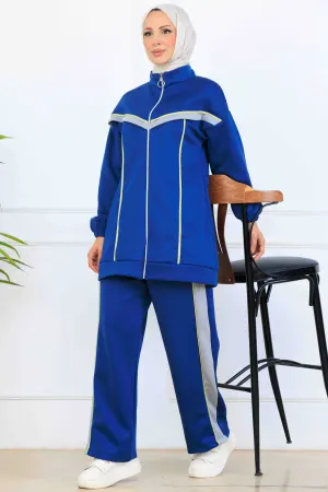 Şerit Detaylı Scuba İkili Takım