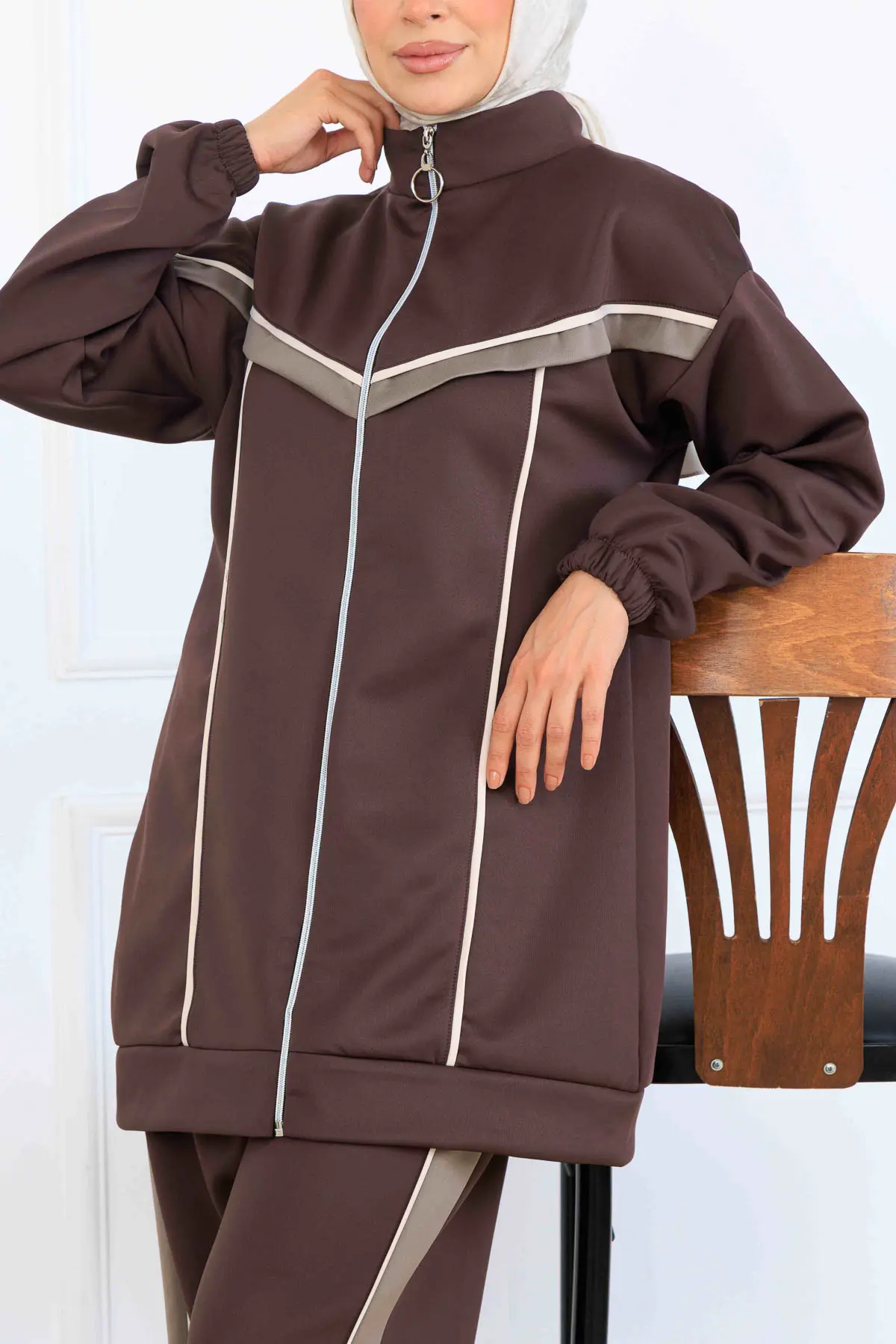 Şerit Detaylı Scuba İkili Takım-detail