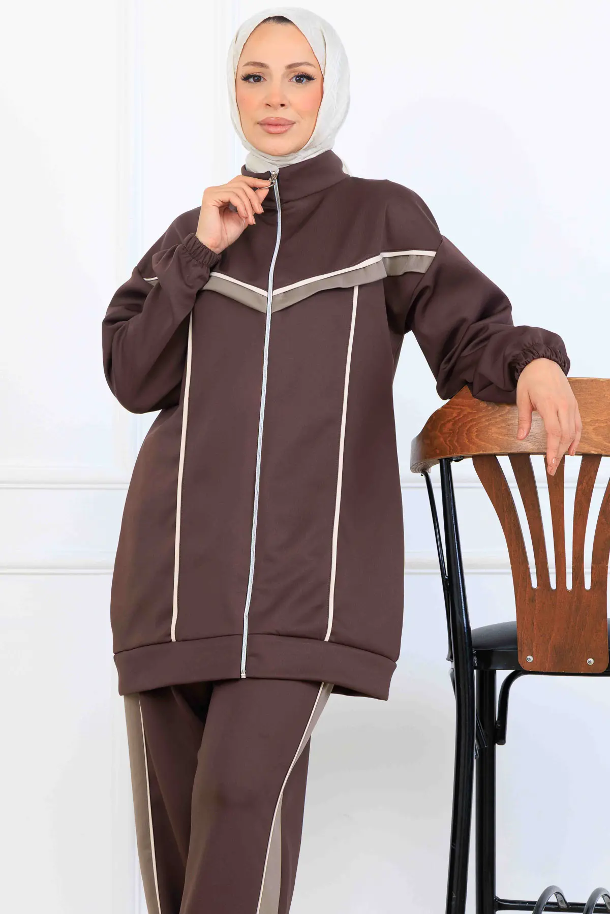 Şerit Detaylı Scuba İkili Takım-detail