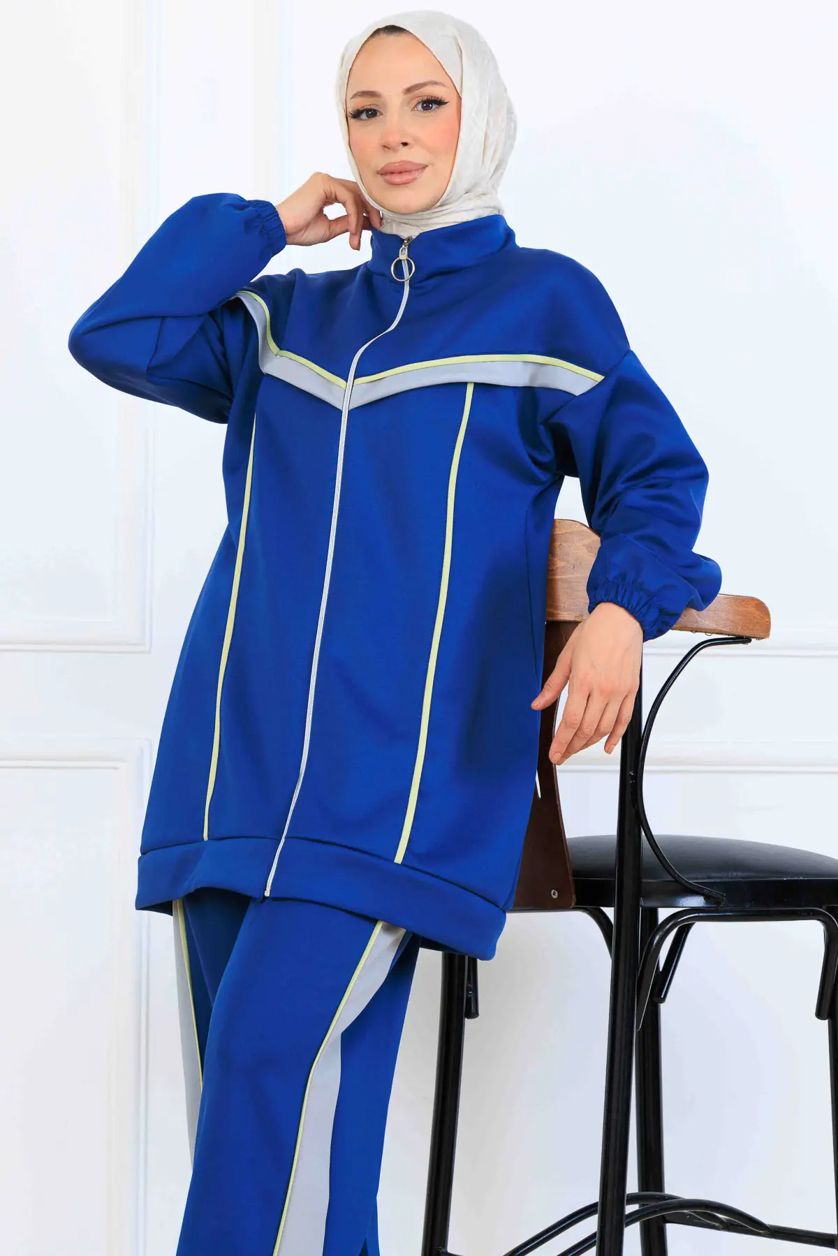 Şerit Detaylı Scuba İkili Takım-detail