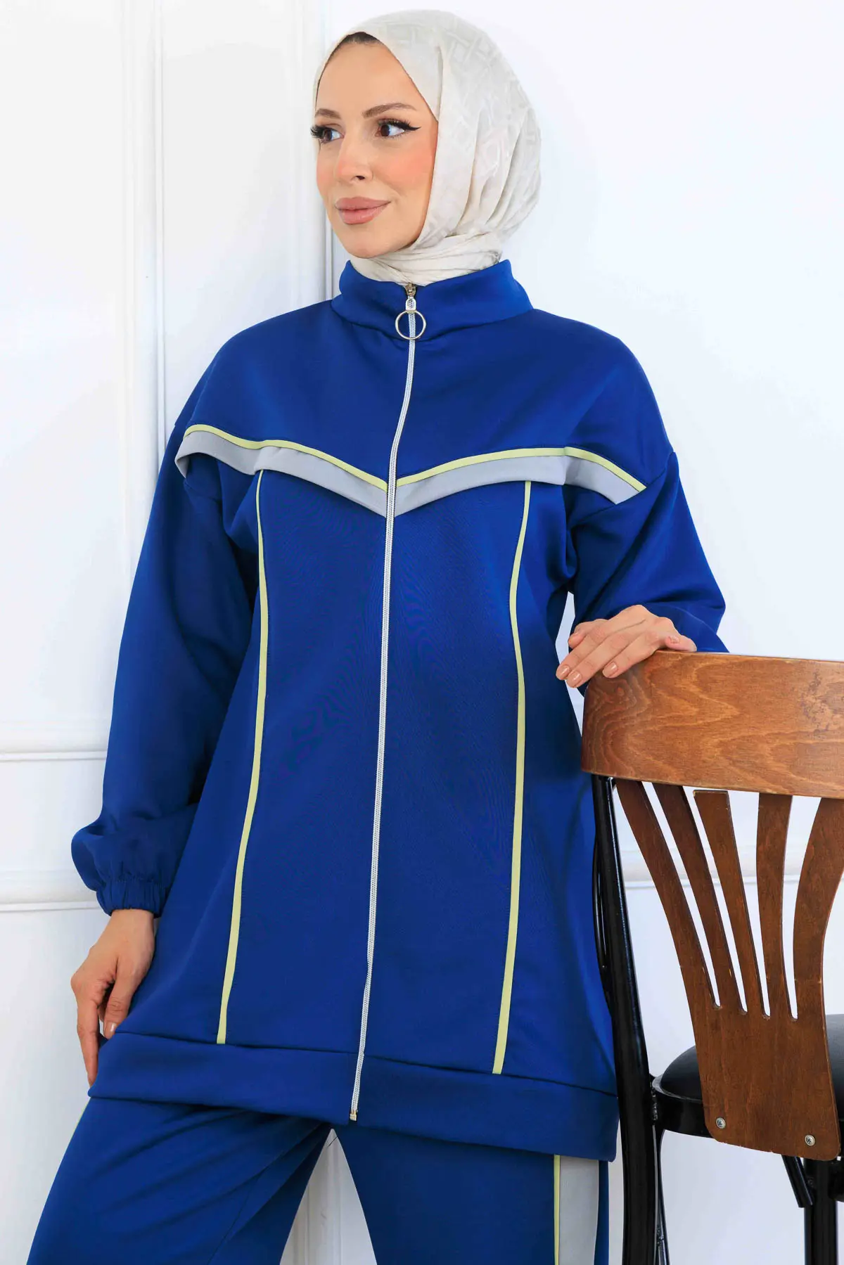 Şerit Detaylı Scuba İkili Takım-detail