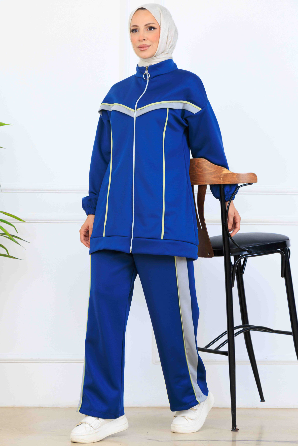 Şerit Detaylı Scuba İkili Takım