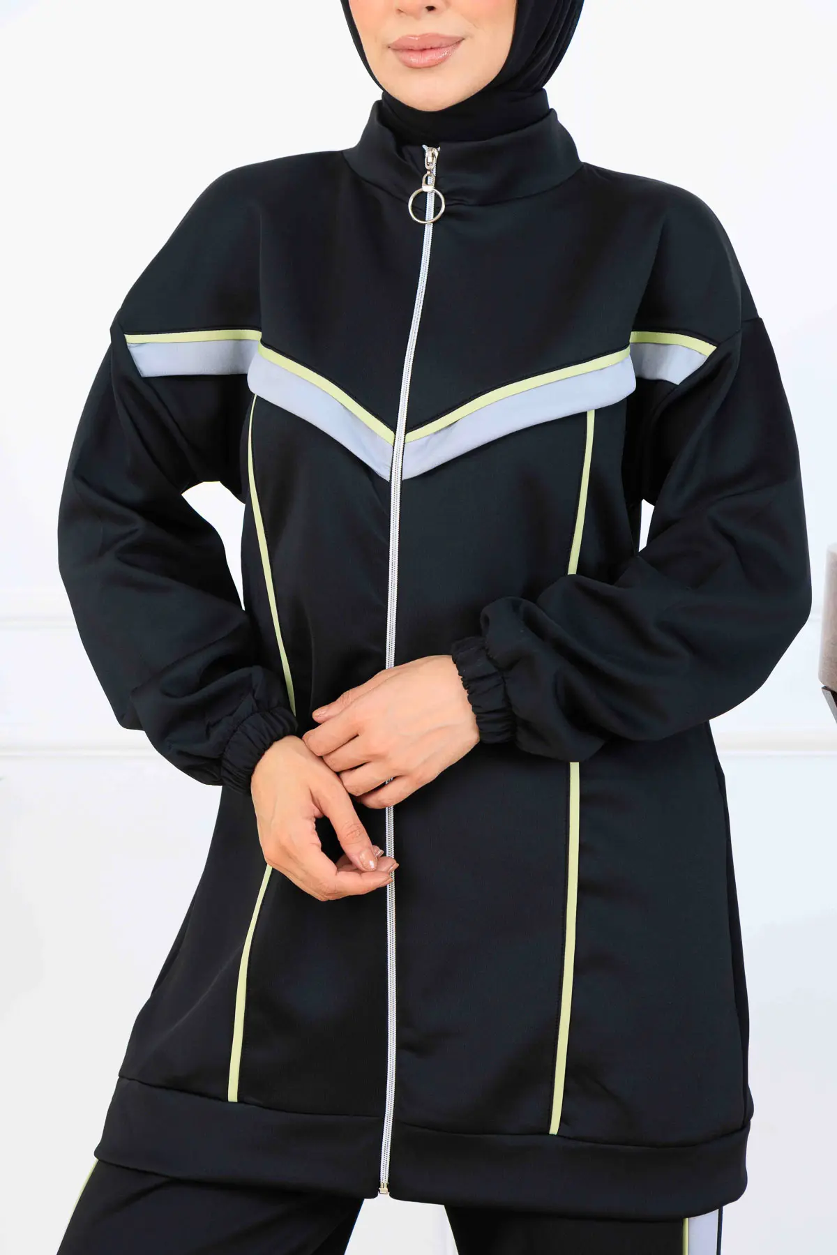 Şerit Detaylı Scuba İkili Takım-detail