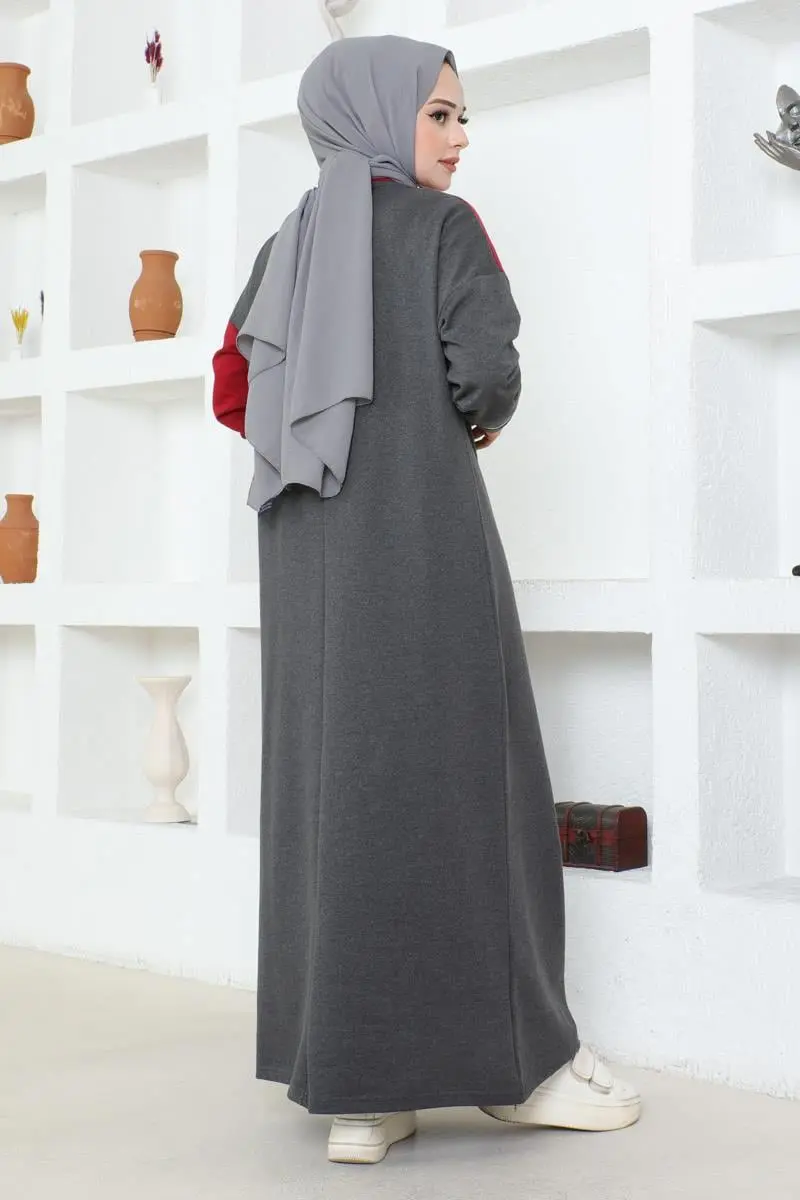 Şerit Detaylı Spor Elbise Antrasit-detail