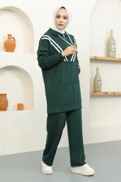 Stripe Detailed Sports Suit