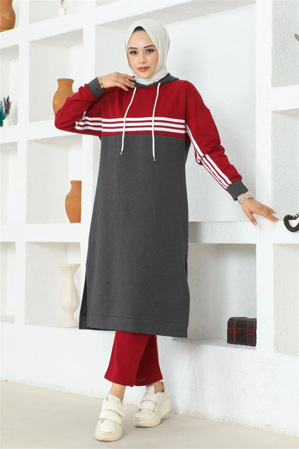 Şeritli Yırtmaçlı Spor Takım-detail