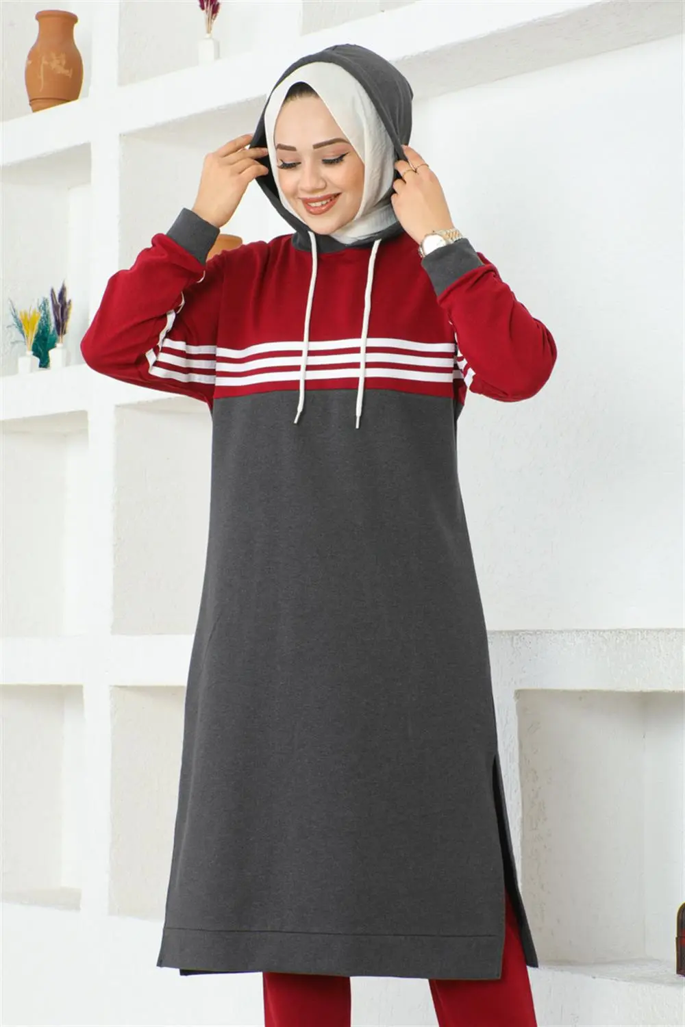 Şeritli Yırtmaçlı Spor Takım-detail