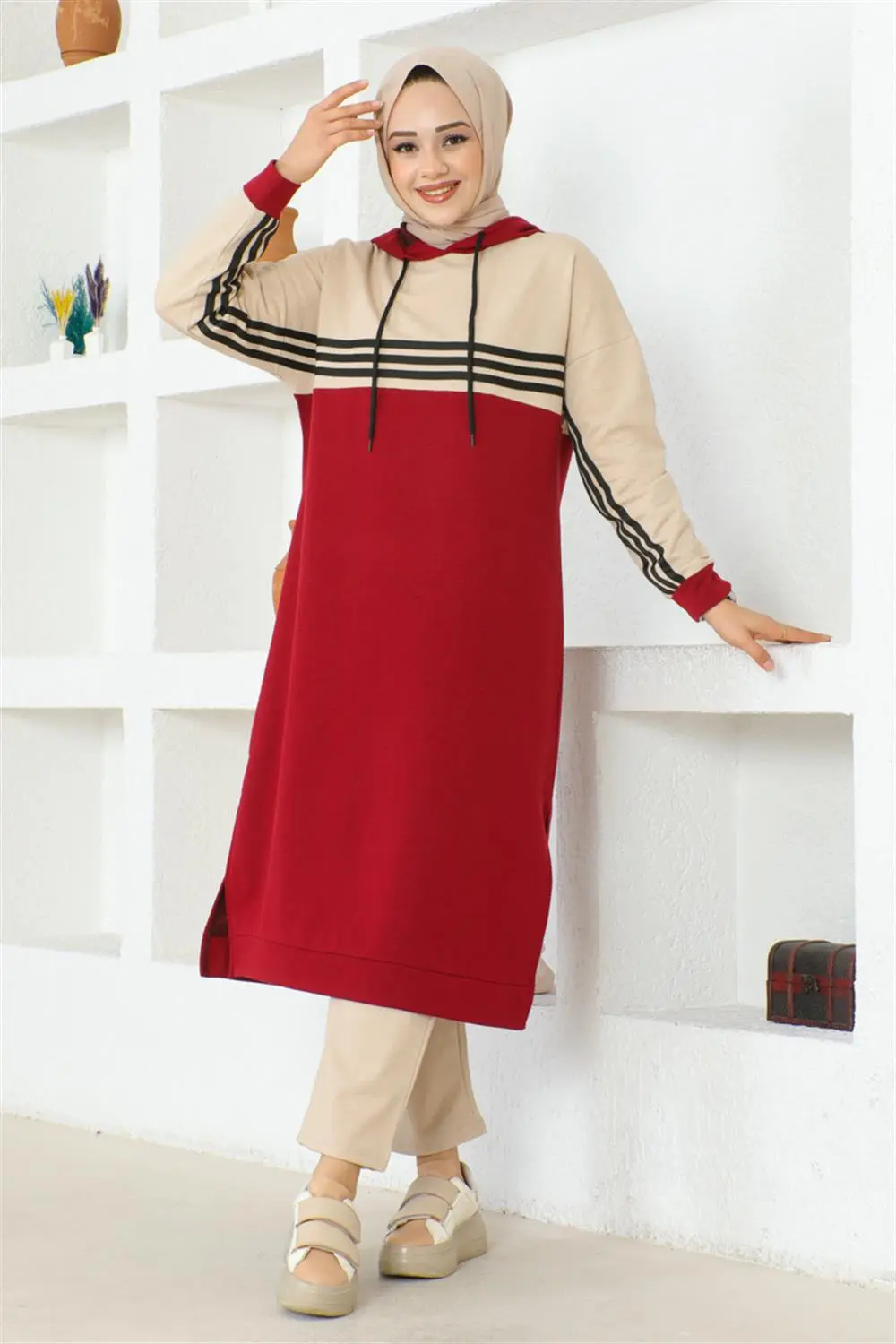 Şeritli Yırtmaçlı Spor Takım-detail