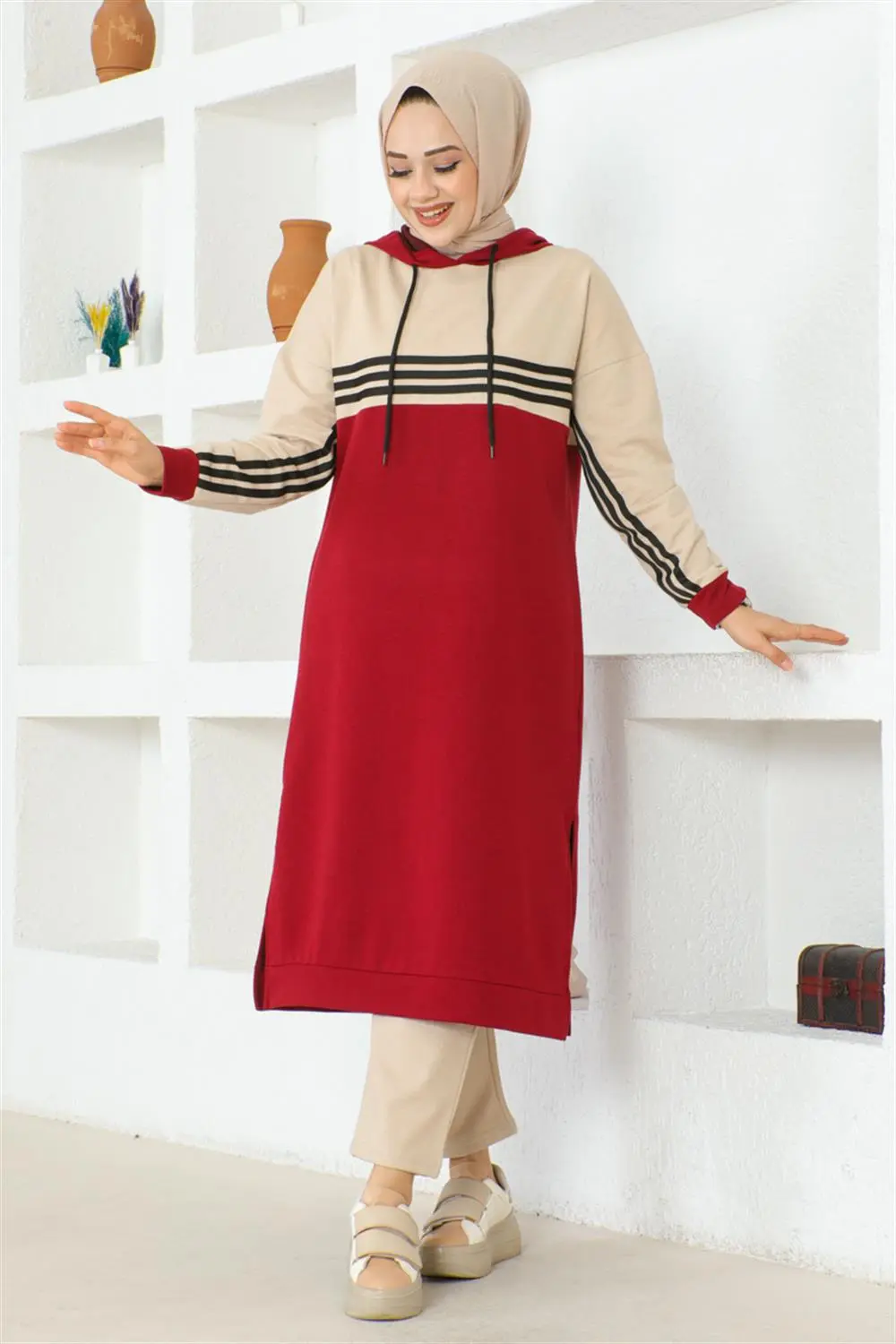 Şeritli Yırtmaçlı Spor Takım-detail