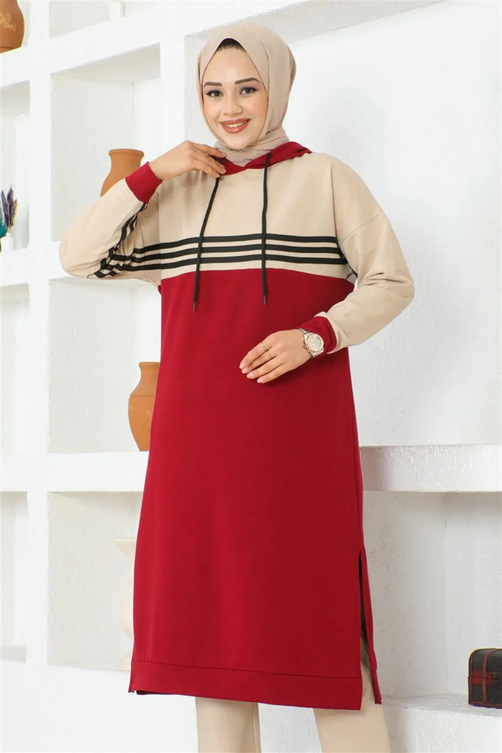 Şeritli Yırtmaçlı Spor Takım-detail