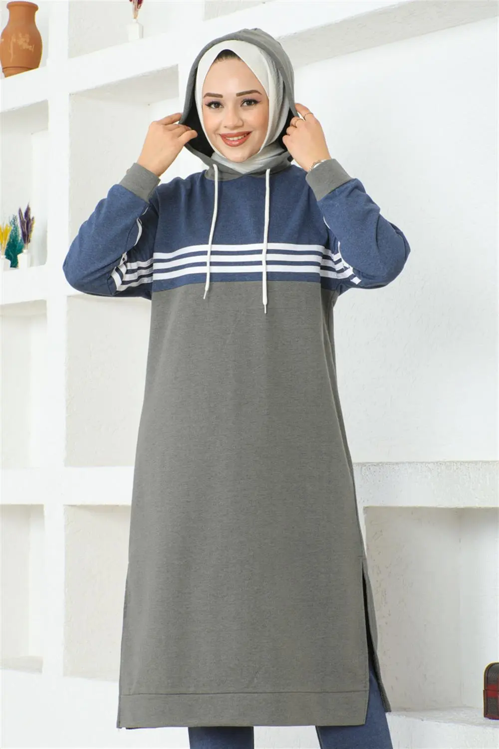 Şeritli Yırtmaçlı Spor Takım-detail