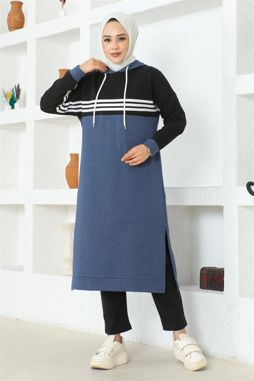 Şeritli Yırtmaçlı Spor Takım-detail