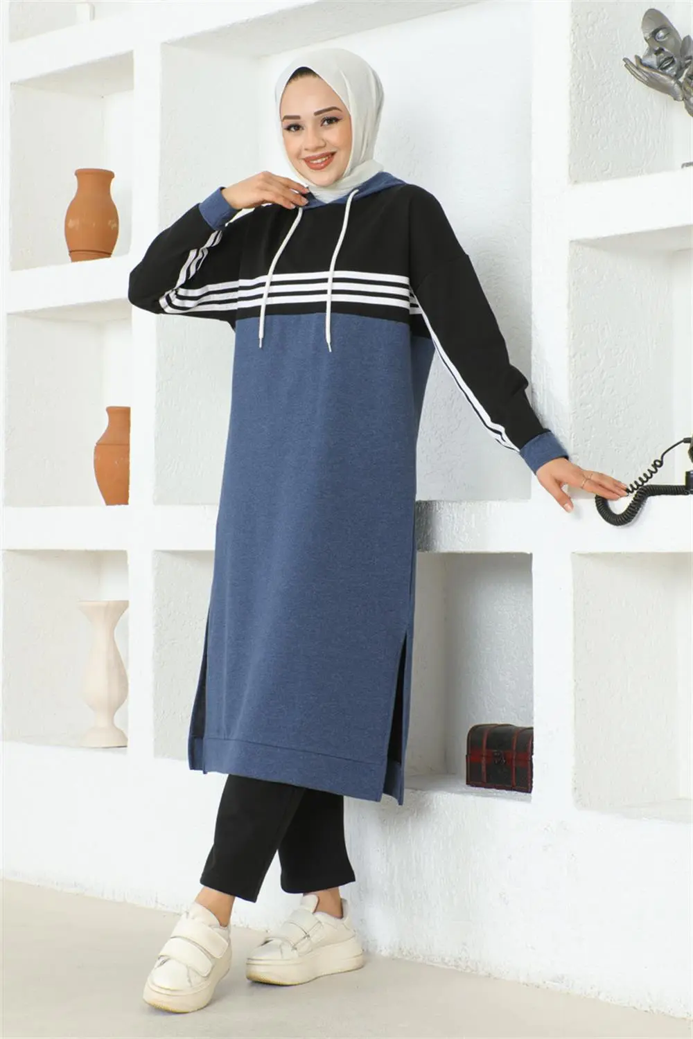 Şeritli Yırtmaçlı Spor Takım-detail