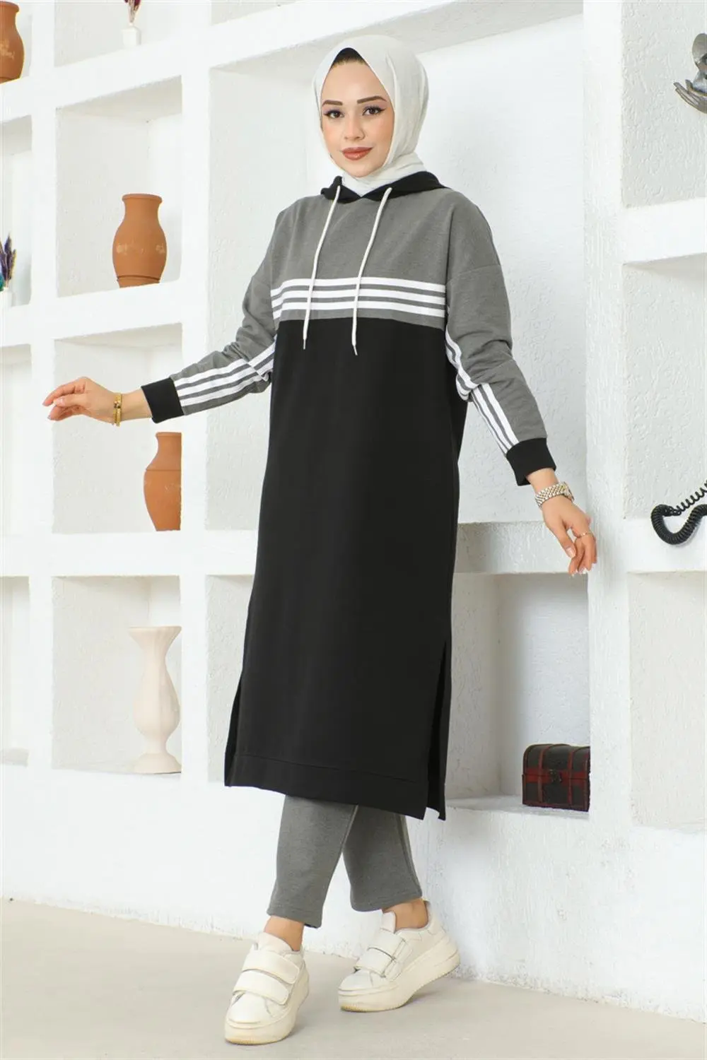 Şeritli Yırtmaçlı Spor Takım-detail