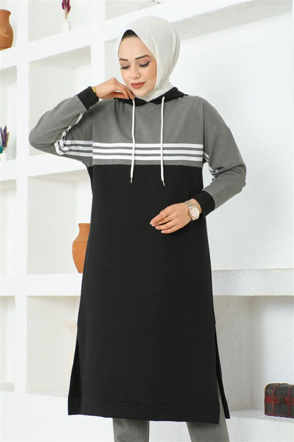 Şeritli Yırtmaçlı Spor Takım-detail