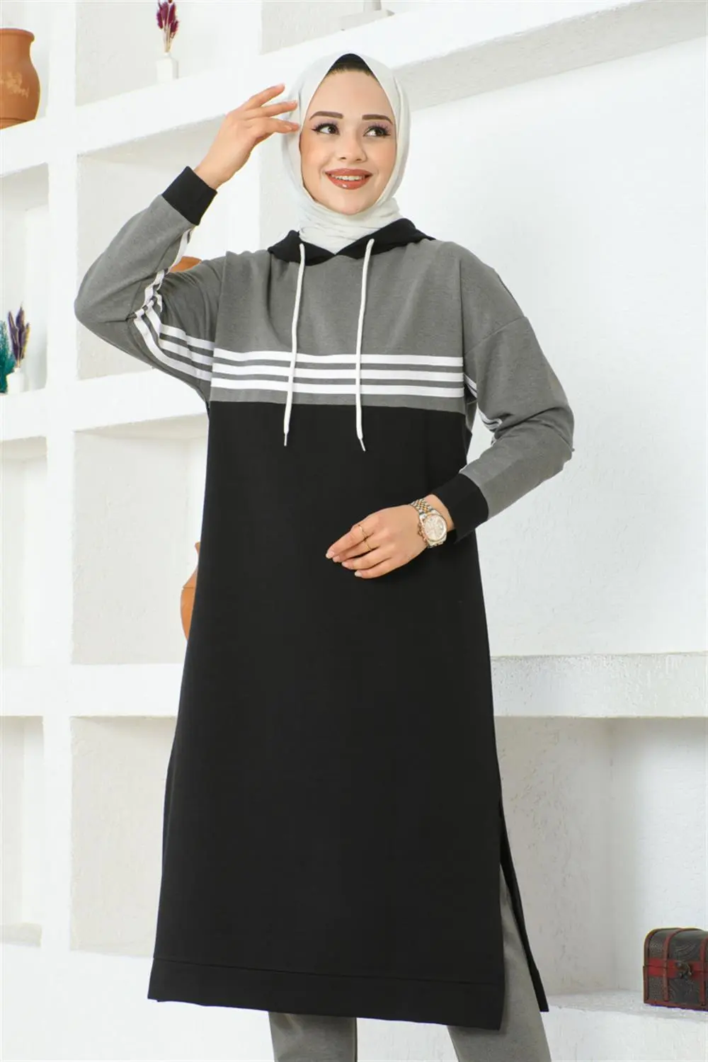 Şeritli Yırtmaçlı Spor Takım-detail