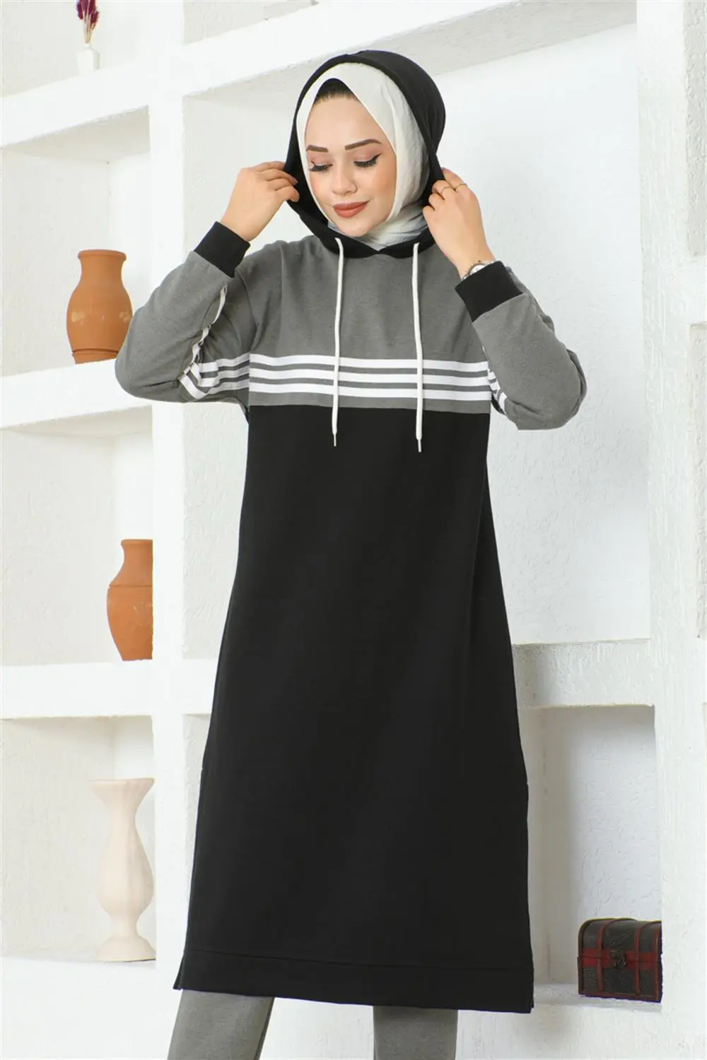 Şeritli Yırtmaçlı Spor Takım-detail