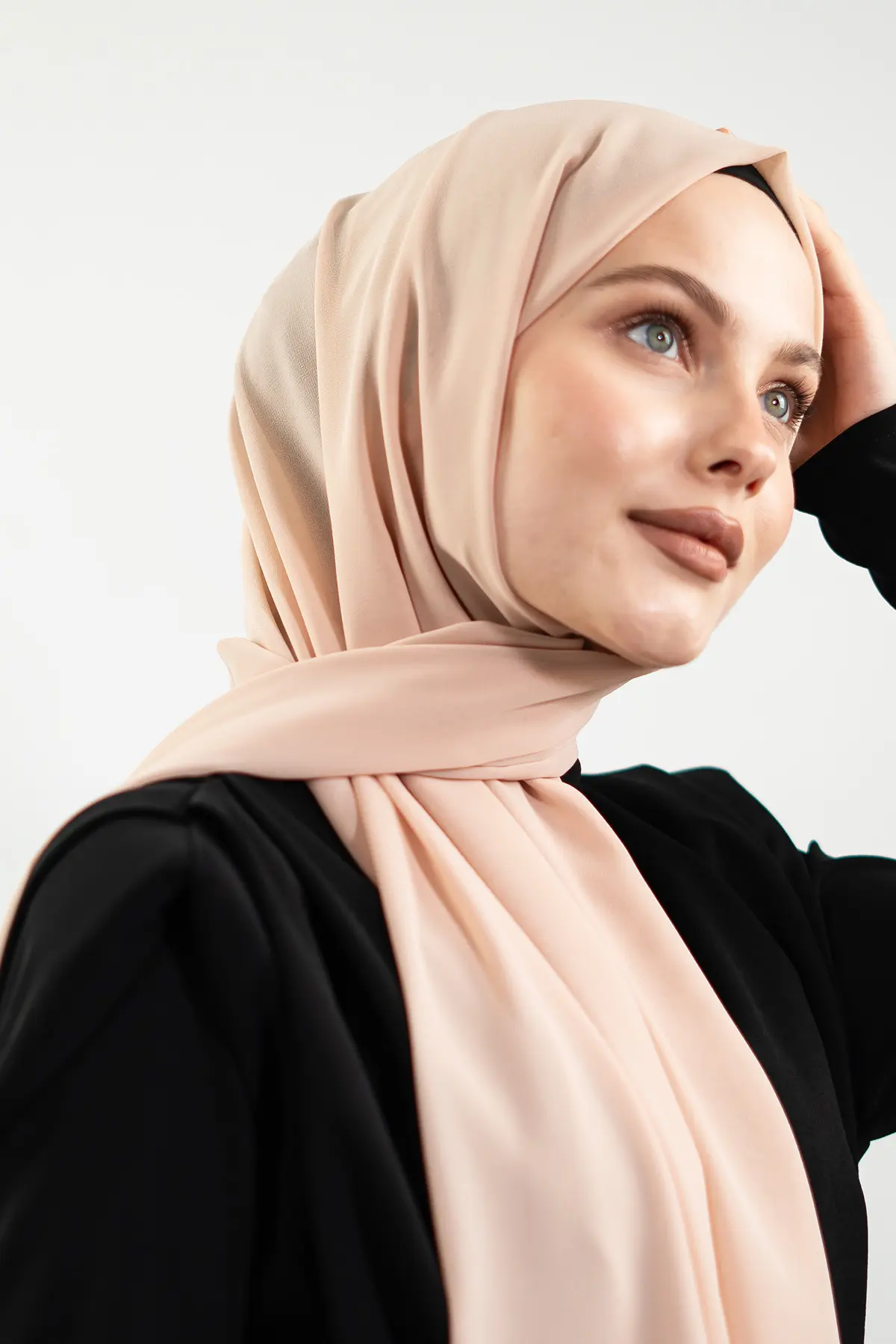 Chiffon Beige Shawl-detail