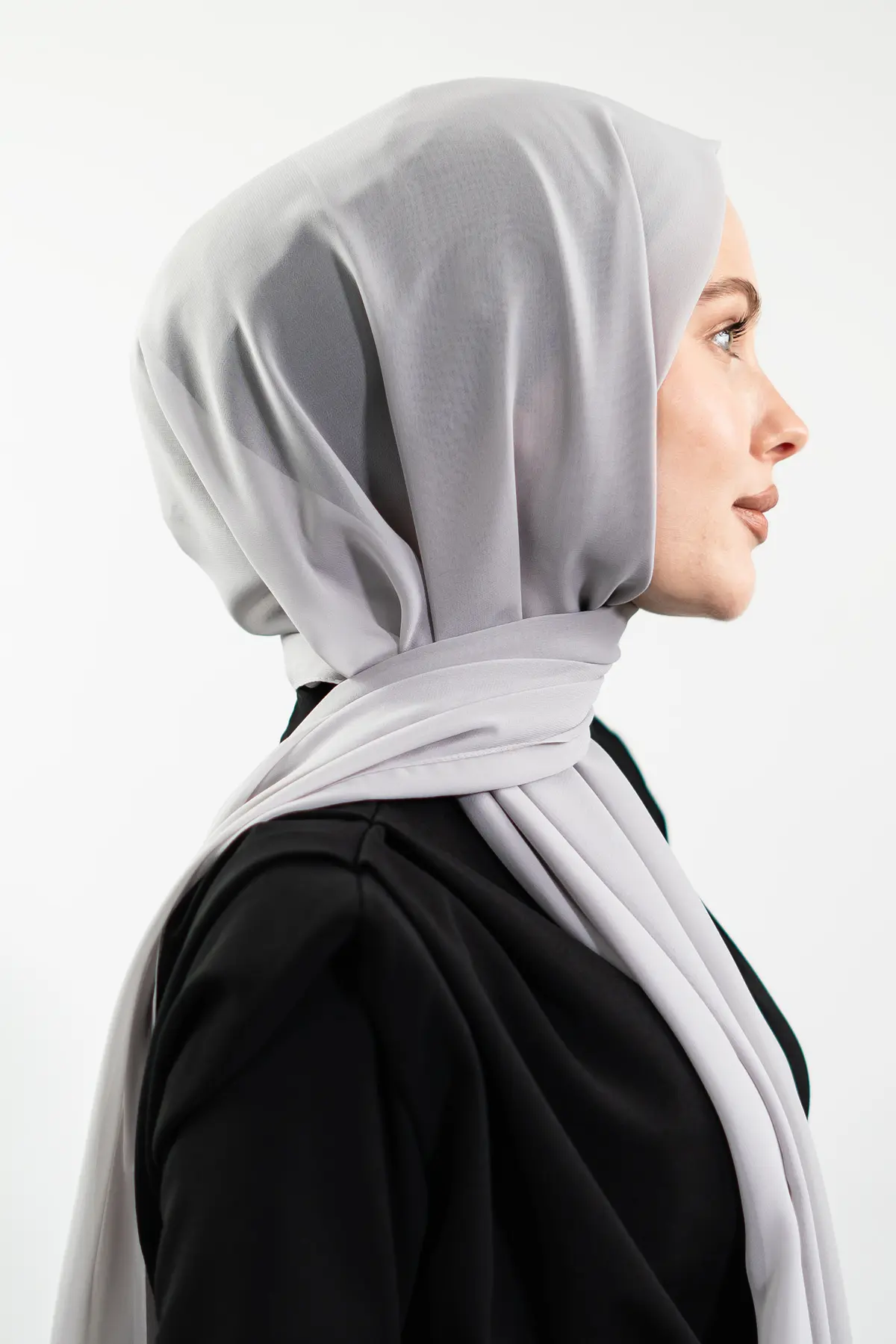 Şifon Gri Şal-detail