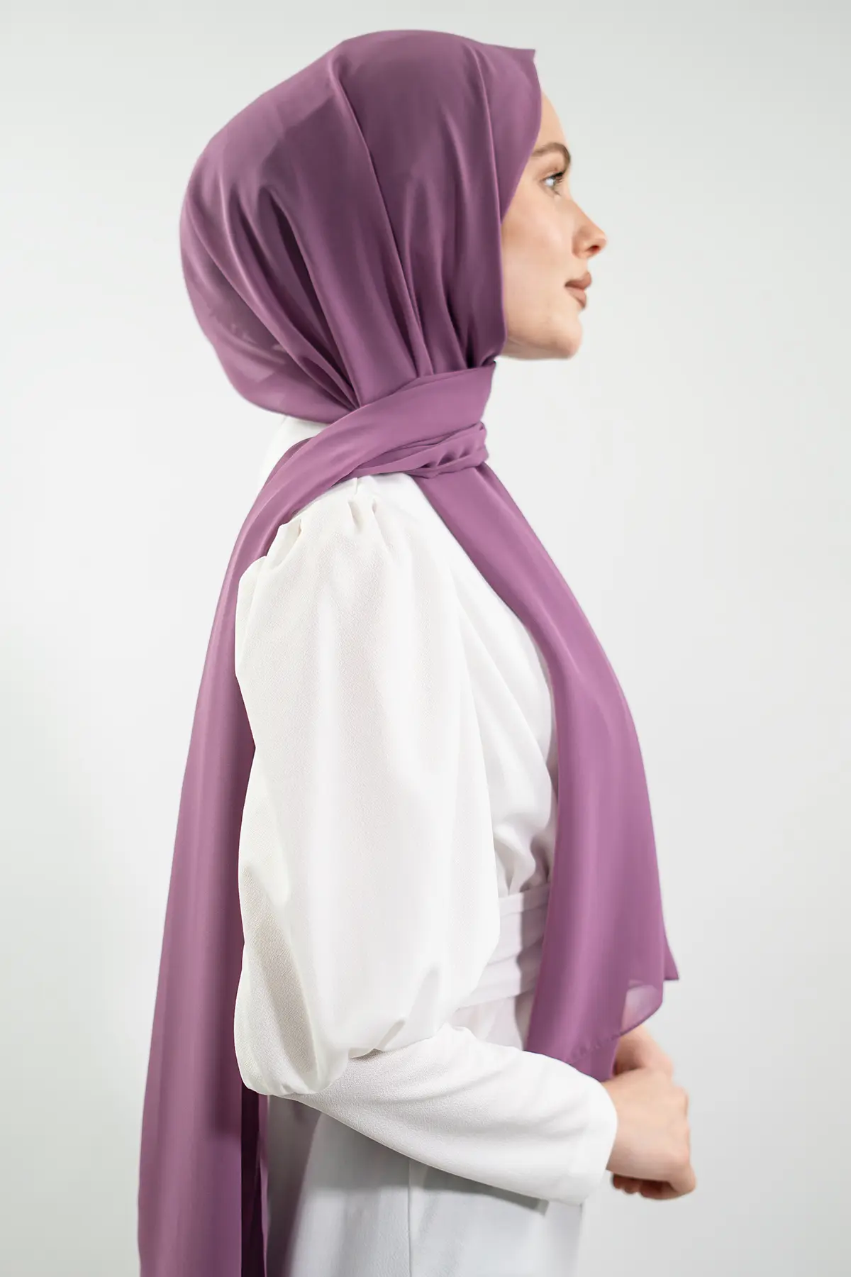 Şifon Leylak Şal-detail