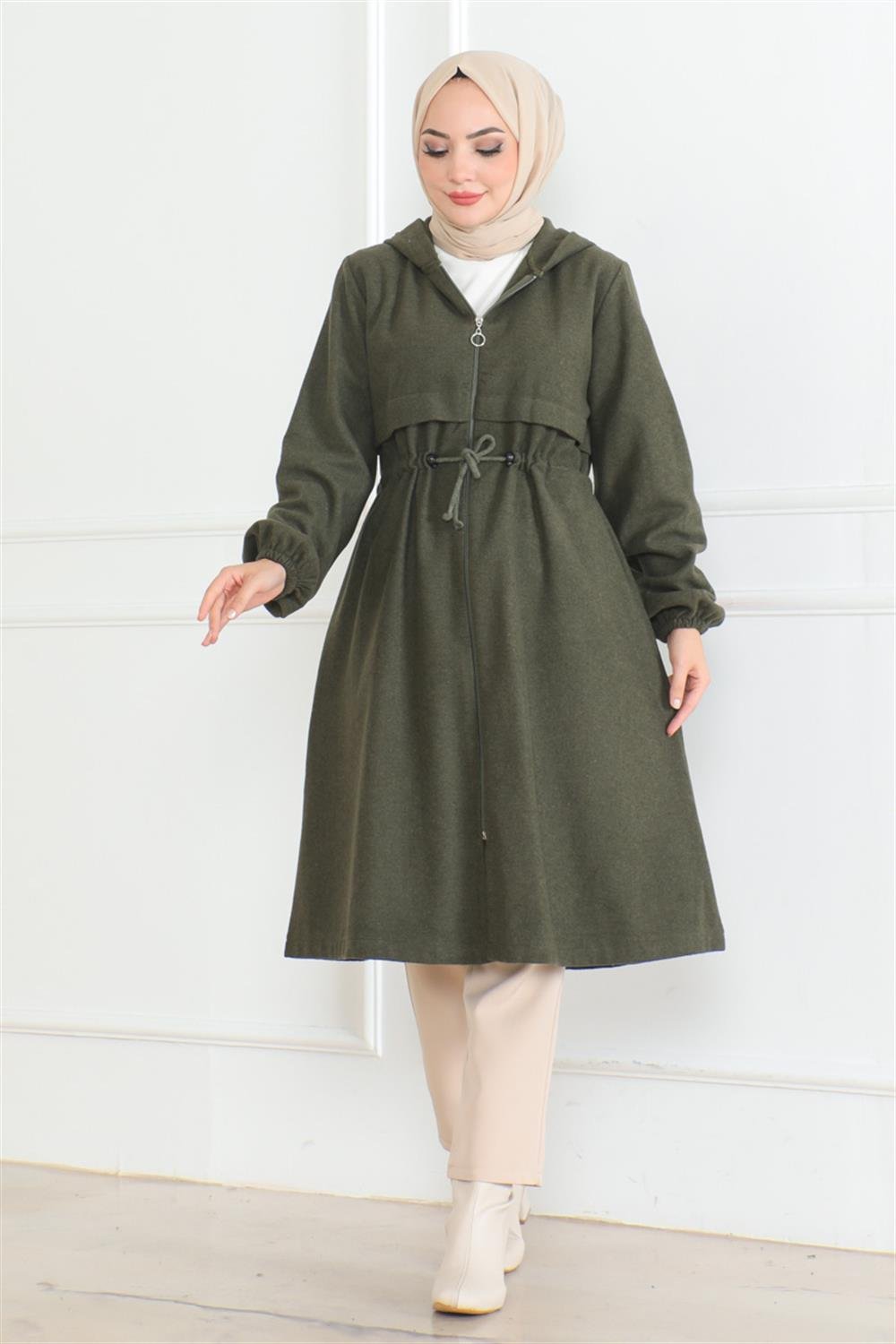 Spor Kaşe Kaban Kahverengi