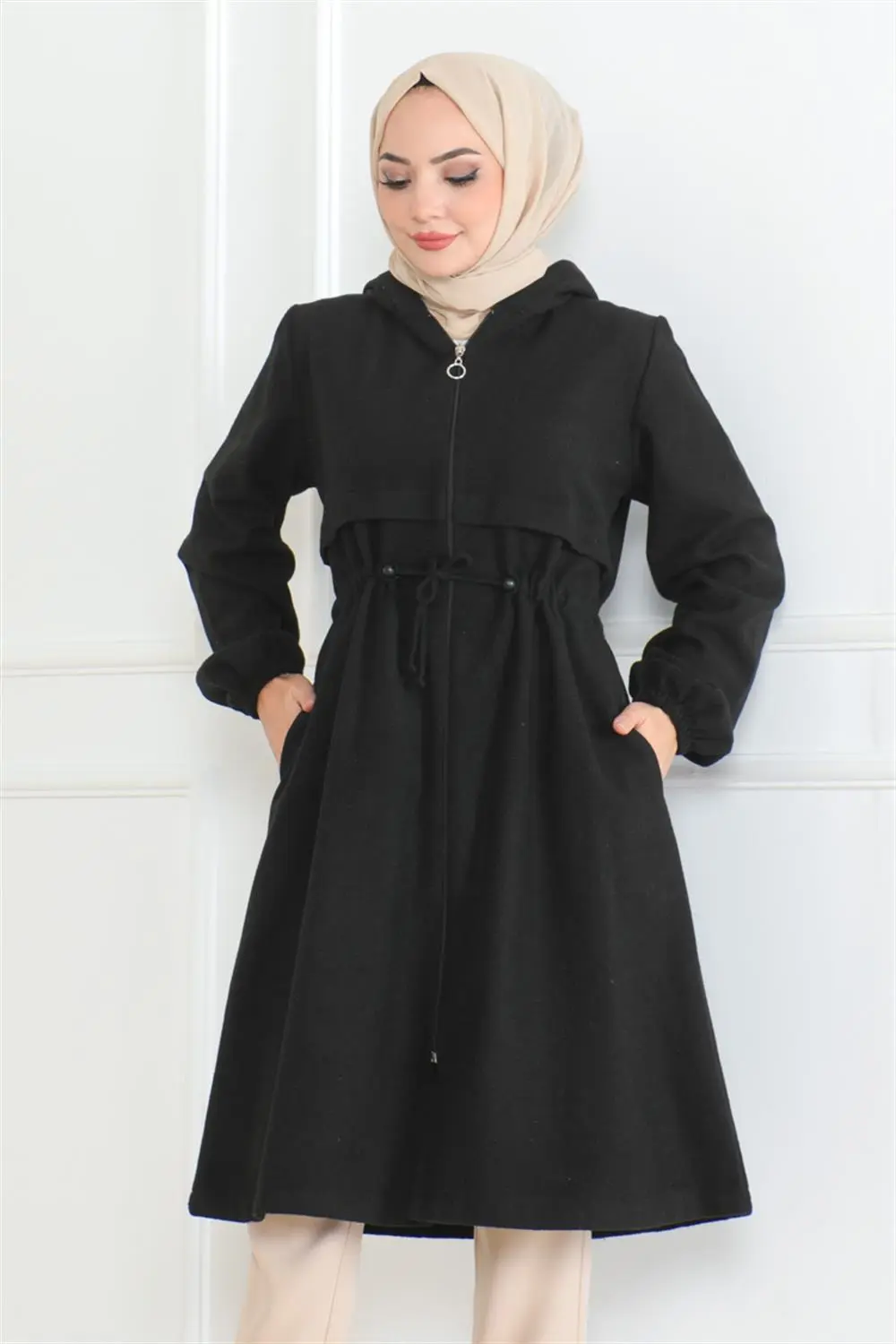 Spor Kaşe Kaban Kahverengi-detail